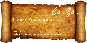 Csere Zsuzsanna névjegykártya