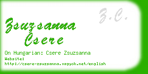 zsuzsanna csere business card